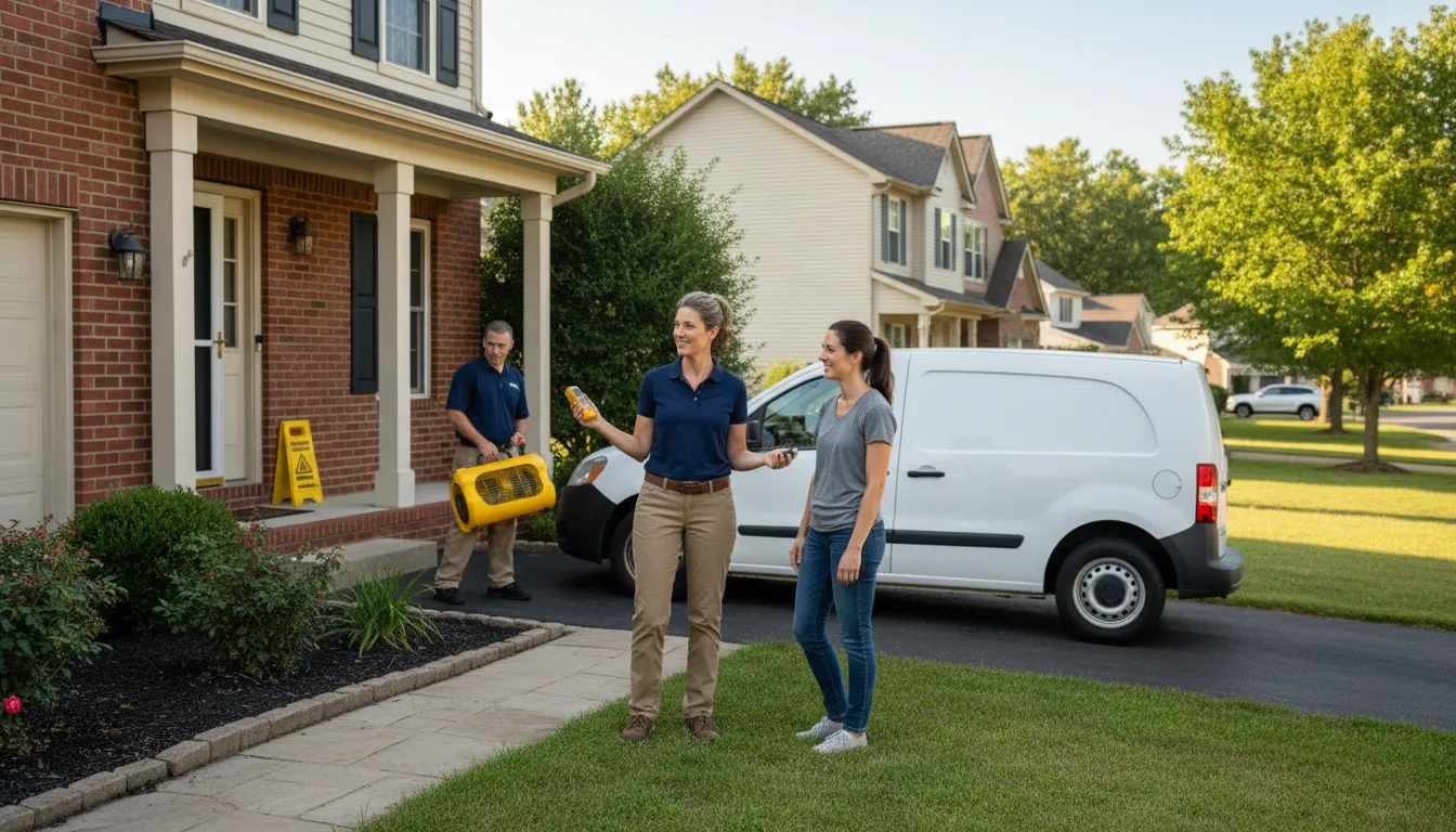 Residential water damage restoration in Mittie, LA